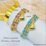 #B pulsera triple con dije corazon