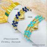 #B pulsera triple con dije corazon
