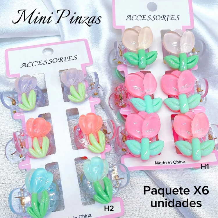 #0018Paquetex6 de ganchitos en tendencia 
