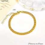#L Pulsera sin dije oro chino #L Pulsera sin dije oro chino