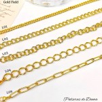 #L Pulsera sin dije oro chino #L Pulsera sin dije oro chino