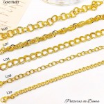 #L Pulsera sin dije oro chino #L Pulsera sin dije oro chino