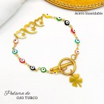 Pulsera ojo turco acero