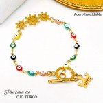 Pulsera ojo turco acero