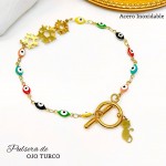 Pulsera ojo turco acero