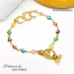 Pulsera ojo turco acero