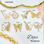 #022 cadena con dije mariposa solo dije 1.65