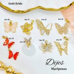 #022 cadena con dije mariposa solo dije 1.65