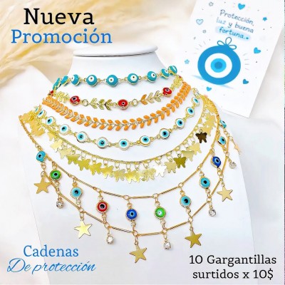 Super promocion en gargantilla ojo turco 10 por 10$
