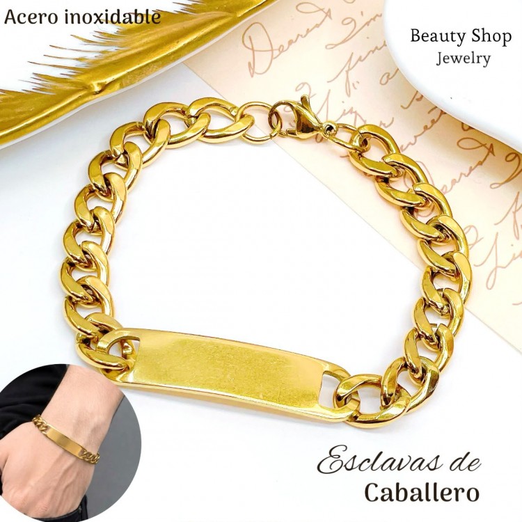 esclava de caballero acero inoxidable