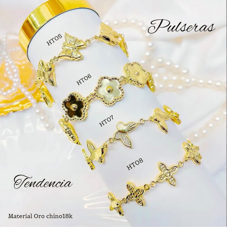 Pulsera en tendencia oro chino 