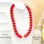 #01 cadena dona acrilica con dije corazon en tendencia (solo cadena 6.50)