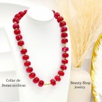 #01 cadena dona acrilica con dije corazon en tendencia (solo cadena 6.50)