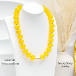 #01 cadena dona acrilica con dije corazon en tendencia (solo cadena 6.50)
