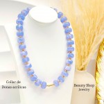 #01 cadena dona acrilica con dije corazon en tendencia (solo cadena 6.50)