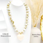 #01 cadena dona acrilica con dije corazon en tendencia (solo cadena 6.50)