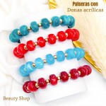 #01 pulsera dona acrilica en tendencia