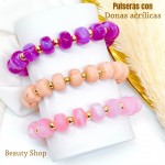 #01 pulsera dona acrilica en tendencia