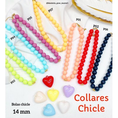 #01 cadena chicle con dije corazon en tendencia (solo cadena 4.50$)