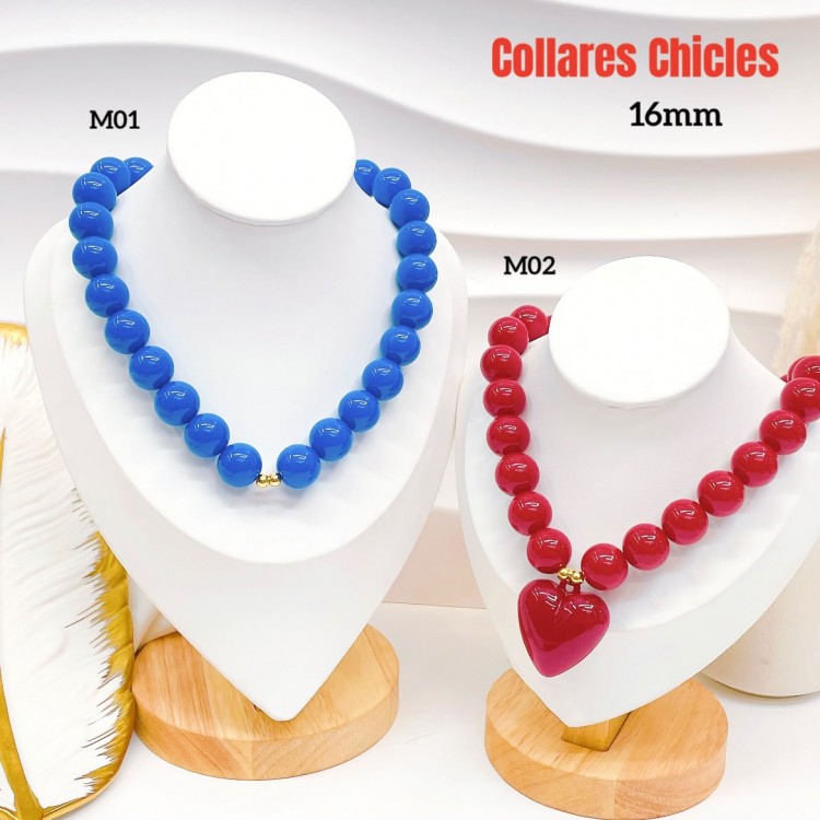 #01 cadena chicle #16 mm con dije corazon en tendencia (solo cadena 4.95)