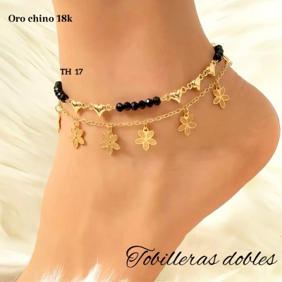 #1 tobillera oro chino 