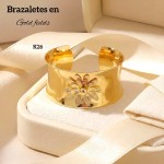 #0 pulsera rigida elegante en acero 