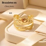 #0 pulsera rigida elegante en acero 