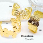 #0 pulsera rigida elegante en acero 