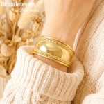 #0 pulsera rigida elegante en acero 