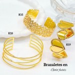 #0 pulsera rigida elegante en acero 