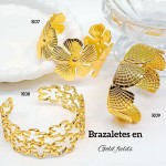 #0 pulsera rigida elegante en acero 