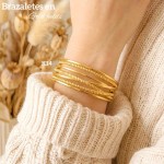 #0 pulsera rigida elegante en acero 