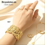 #0 pulsera rigida elegante en acero 