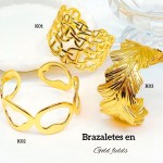 #0 pulsera rigida elegante en acero 