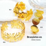 #0 pulsera rigida elegante en acero 