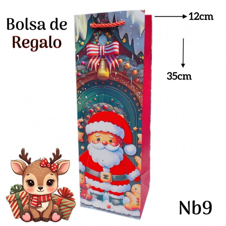 bolsa regalo navidad  para vino 12 por 11.50$