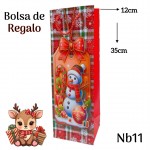 bolsa regalo navidad  para vino 12 por 11.50$