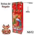 bolsa regalo navidad  para vino 12 por 11.50$