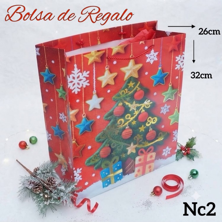 bolsa regalo navidad  mediano 12 por 11.50$
