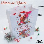bolsa regalo navidad  mediano 12 por 11.50$