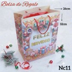 bolsa regalo navidad  mediano 12 por 11.50$
