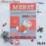 bolsa regalo navidad  mediano 12 por 11.50$