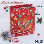 bolsa regalo navidad  mediano 12 por 11.50$