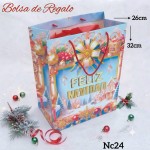 bolsa regalo navidad  mediano 12 por 11.50$