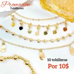 Super promocion en tobillera 10 por 10$