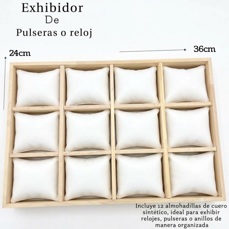 exhibidor con almuhada