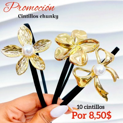 Super promocion en cintillo tipo chunky sencilla 10 por 8.50$