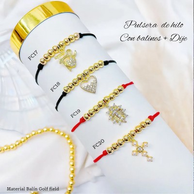 Nuevo modelos de pulsera de hilo con dije