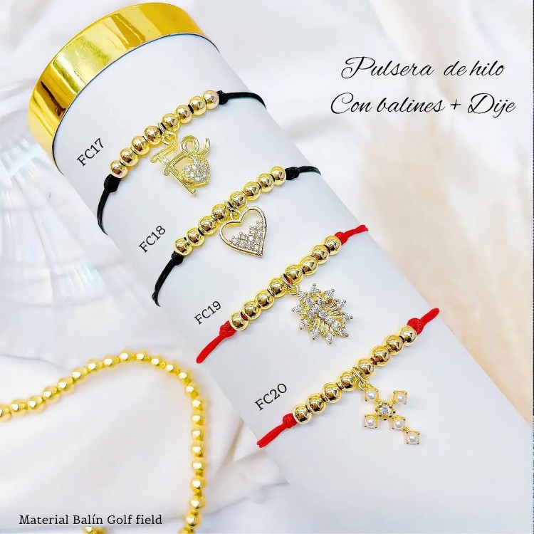 Nuevo modelos de pulsera de hilo con dije