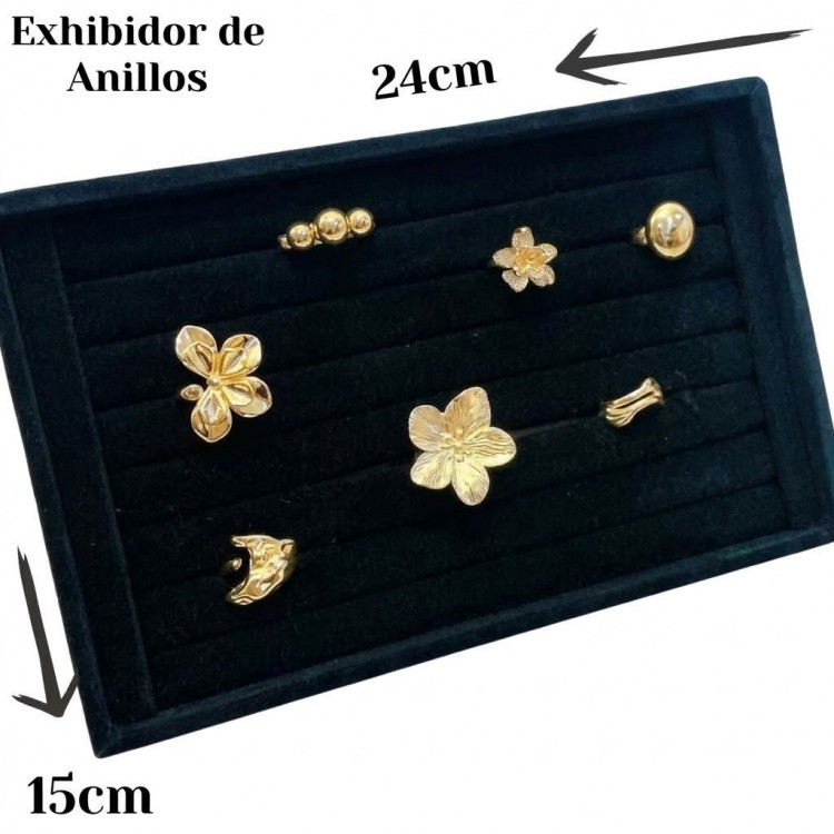 Exhibidor anillo negro 